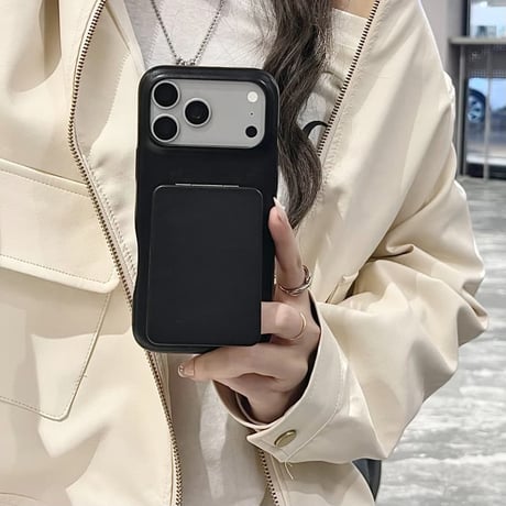 CUTECASE スタンド付ミラー iPhone17pro/17ケース 革製 メイク直し鏡付 iPhone16ProMax/15/14カバー 耐衝撃 多機能CM6032