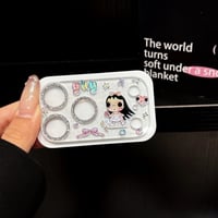 CUTECASE キラキララメ入りカメラ保護カバー iPhone17Pro iPhone17ProMax リボン/ガーリー ハンドメイド ガラスレンズフィルム 傷から保護 CM6465