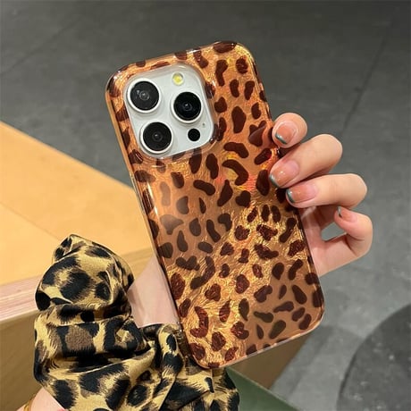 CUTECASEヒョウ柄 iPhone16/16proケース おしゃれアニマル柄 iPhone14/13pro/12ケース 存在感ある 耐久性あるCM4739