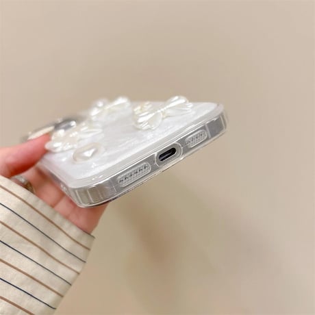 CUTECASE リボン アイフォン15Pro/15ケース エレガント iPhone14promax/13/12proケース トレンドファッションCM4445