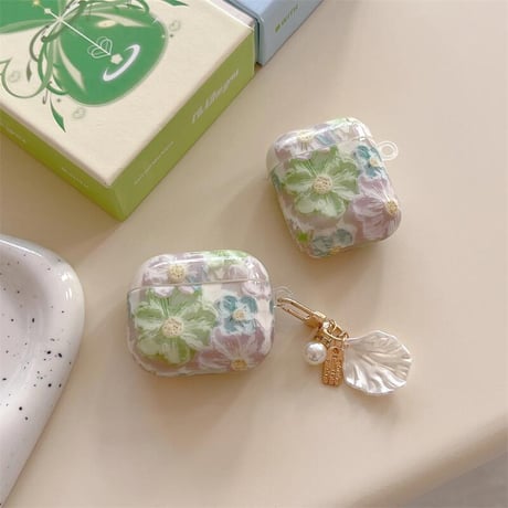 CUTECASE春におすすめ Airpods 4ケース シェルキーホルダー Airpods3/Pro2ケース airpodsproカバー 可愛い 人気アイテムCM5090