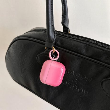 CUTECASEグラデーションピンク Airpods 4ケース 艶感 Airpods3/Pro2ケース airpodspro2カバー 女子力UP リング付 大人可愛いCM5222