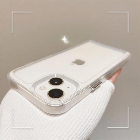 CUTECASE iPhone17ケース ラベンダー/ミストブルー/セージに合う iPhone17Pro/Air/ProMaxケース 高透明 ブラック/ブラック 高透明CM2142
