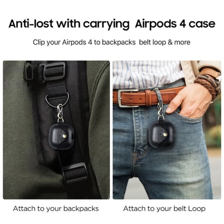 2024年新型Airpods4に適用 牛革イヤホンカバー フルカバー 落下防止 Apple 第4世代Bluetoothイヤホン保護カバー