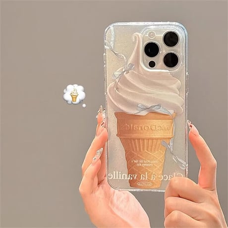 CUTECASE アイスクリーム iPhone15/15proケース 夏に人気 iPhone14/13pro/12proケース 可愛い 軽量薄型CM4463