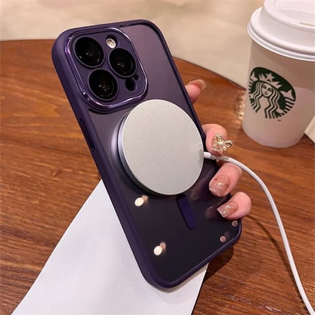 CUTECASE MagSafe iPhone16pro/16promaxケース 滑り止め加工 黄ばまないアイフォン15/14/16proカバー カメラ保護 チタンカラー（9色をご用意）CM3611