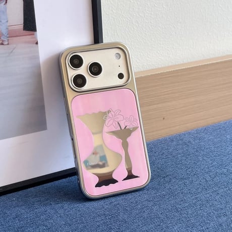 CUTECASE 花瓶ミラー iPhone17Pro/17ケース メッキ iPhone16ProMax/15Pro/14ケース 耐久性に優れる 便利人気品CM6540