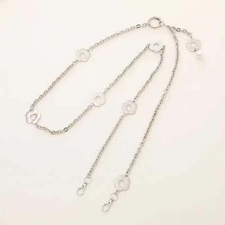 CUTECASEネックストラップ 花 金属チェーン 丈夫 きれい高級感 キーチェーン 全機種対応 女子力アップ ギフトに最適 CM4905
