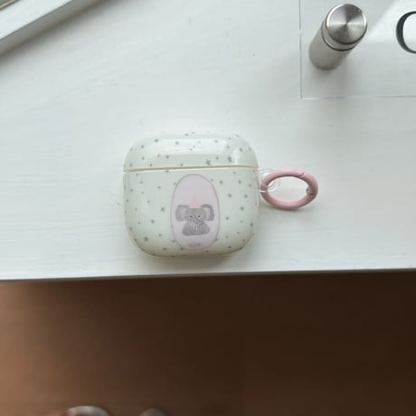 CUTECASE 象 Airpods Pro3ケース かわいい Airpods4/3カバー pro2/pro1 リング/キーホルダー ギフトにおすすめCM6327