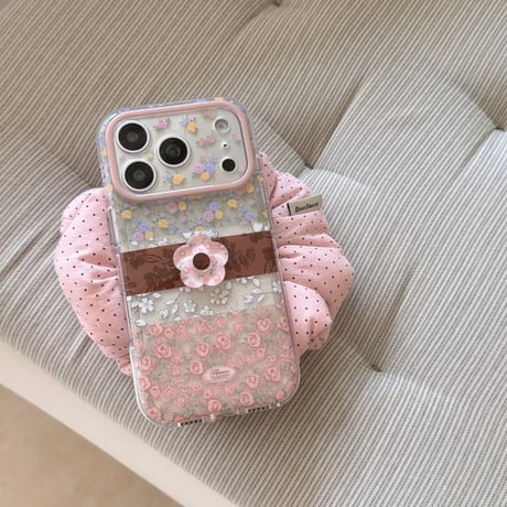 CUTECASE花柄 iPhone17Pro/17ケース リ春夏向け iPhone17ProMax/16Pro/15カバー かわいい 花カメラカバー CM6096