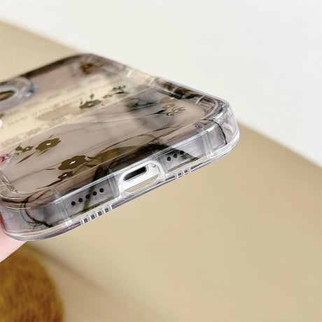 CUTECASE 暈し染め 薔薇柄 iPhone15/15proケース ラストラップ付 iPhone14/13pro/12proケース おしゃれ エレガント 女子に人気CM4043