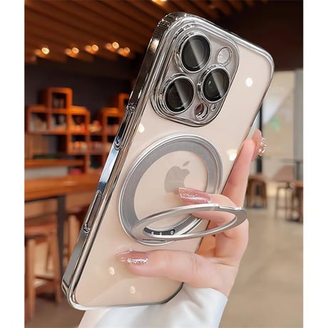 CUTECASE Magsafeリングスタンド iPhone17Pro/16promaxケース メタルカラー iPhone15pro/14/13proカバー 飽きない 高級感高品質CM5580