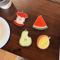 CUTECASE果物 スマホグリップ 可愛い スイカ/梨/ドリアン/りんご スマホスタンド 夏向け ギフトに最適CM5301