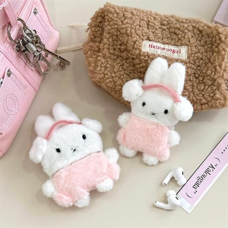 CUTECASE ふもふも兎ぬいぐるみ Airpods 4ケース エアーポッズ3/2 かわいい AirpodsPro2/1カバー ギフトに最適CM4749
