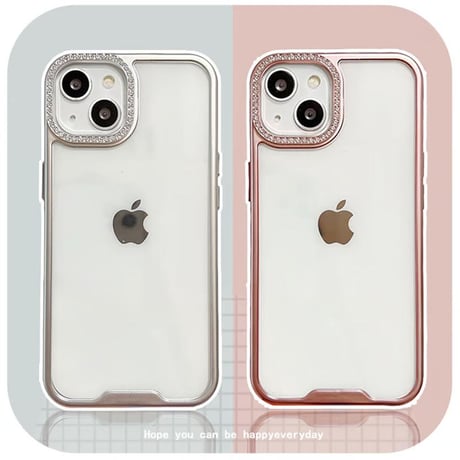 CUTECASE高級感たっぷり iPhone15プロ/15カバー ジュエリー ラメ枠 iPhone14pro/13promaxケース 高品質 CM4548