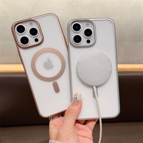 CUTECASE指紋・汚れ防止 iPhone16/16Promaxケース Magsafe対応 iPhone15pro/14/13proカバー シンプル 高品質耐久性 手さわり良いCM5369