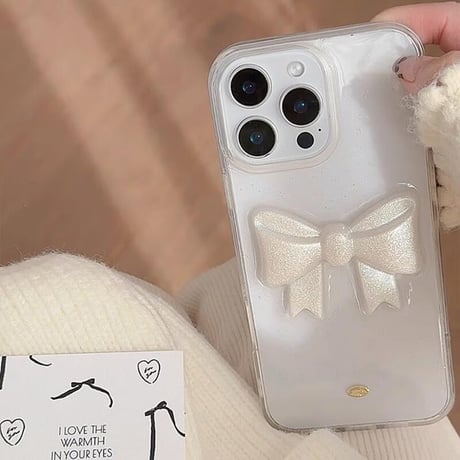 CUTECASEリボン iPhone16pro/16ケース 女子力高い iPhone15pro/14/13promaxケース おしゃれ めっちゃ可愛い CM5058