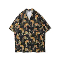 メンズ  百虎 半袖シャツ 虎 柄シャツ