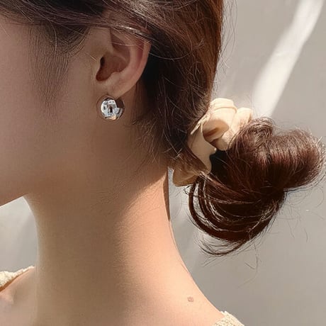 球体ピアス silver925 ボールピアス 韓国ピアス