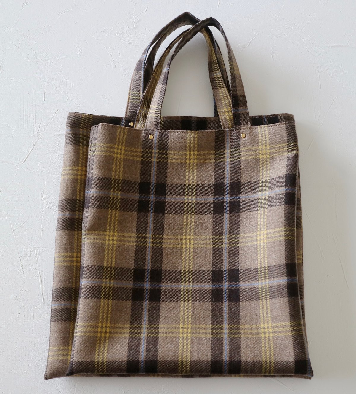 【良品】Vivienne ハラコ タータンチェック トートバッグ ブラウン 良品】Vivienne ハラコ タータンチェック トートバッグ ブラウン