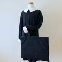 Navy label・レッスンバッグ・紺＊さくらんぼ刺繍（紺）