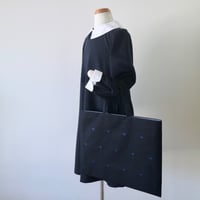 Navy label・レッスンバッグ・紺＊ハート刺繍