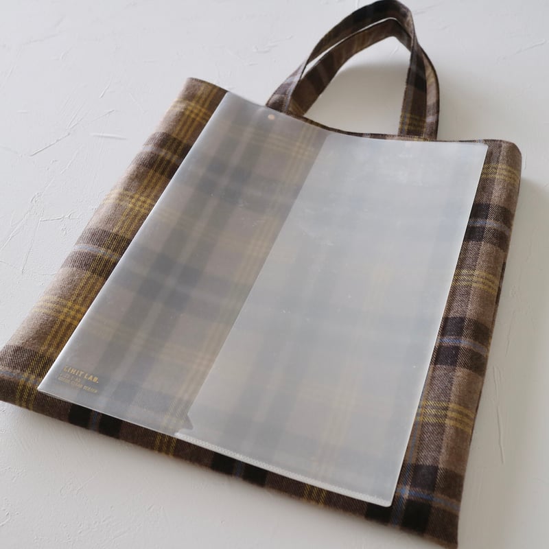 ダークブラウン チェック柄 トートバッグ スタイルブロック STYLEBLOCK ギンガムチェック柄トートバッグ