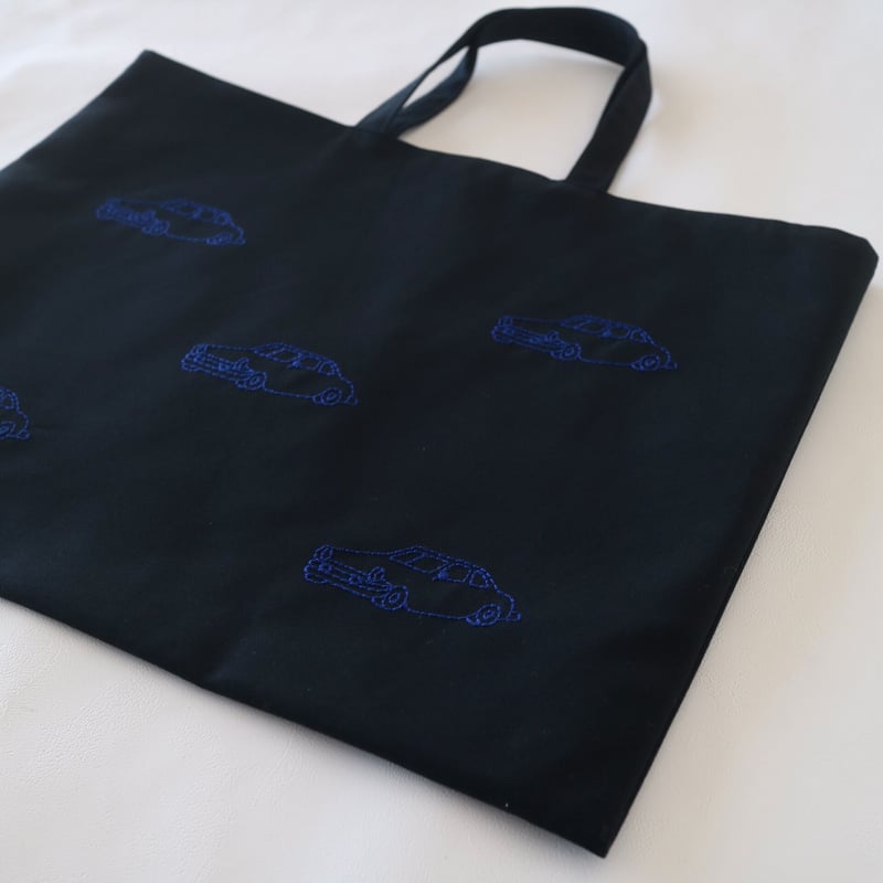 Navy label・レッスンバッグ・紺*くるま刺繍(ロイヤルブルー) | Coco Navy label・レッスンバッグ・紺*くるま刺繍(ロイヤルブルー) | Coco