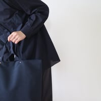 Navy label＊トートバッグ・濃紺＊無地（カシメ・ゴールド）