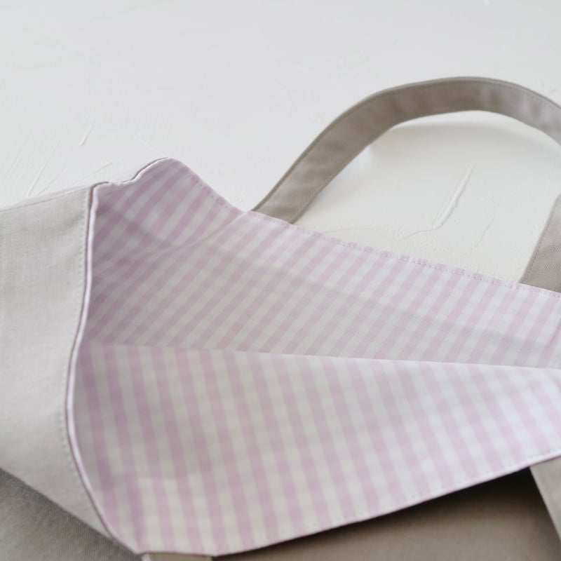 だいだいだい レッスンバッグ ヌビバッグ ダークグレー リボン ピンク