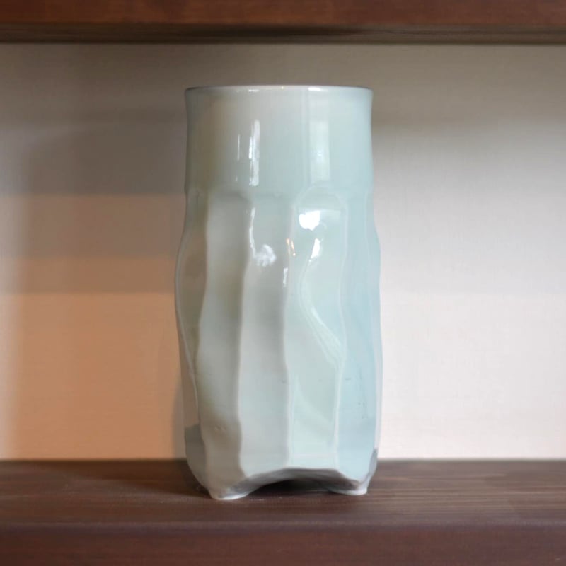 半磁器青磁 Organic Shape 花器22 1点もの | 宇美焼|鶴加窯 半磁器青磁 Organic Shape 花器22 1点もの | 宇美焼|鶴加窯