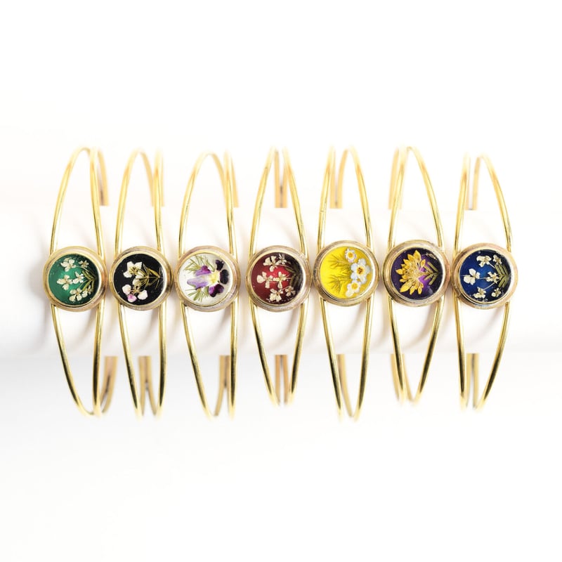 Gustavo flower extrafine bracelet round-GOLD |