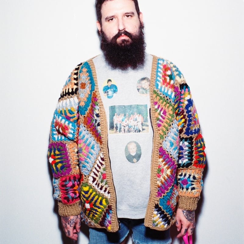 macmahon Knitting Mills. Crochet V-Neck Cardiga