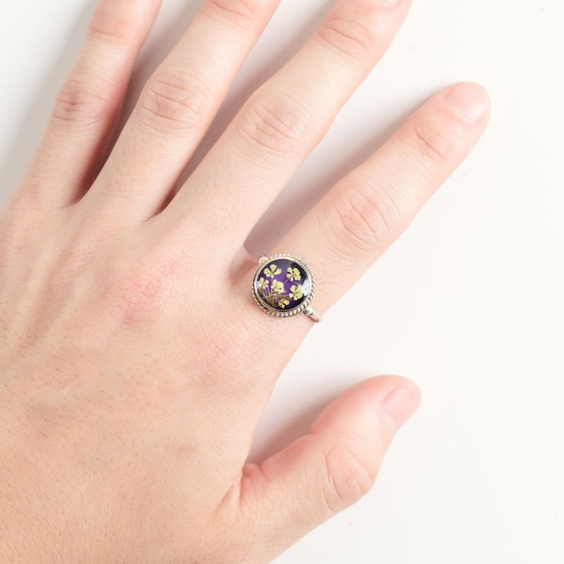 Gustavo Flower Wreath Ring-SILVER | deernakameguro