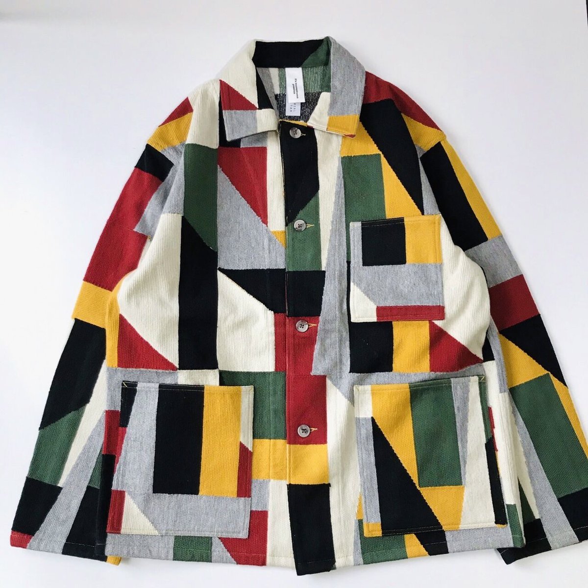 未使用】UNDER ひっくり返る THE SIGN WIDE PATCHWORK デニム