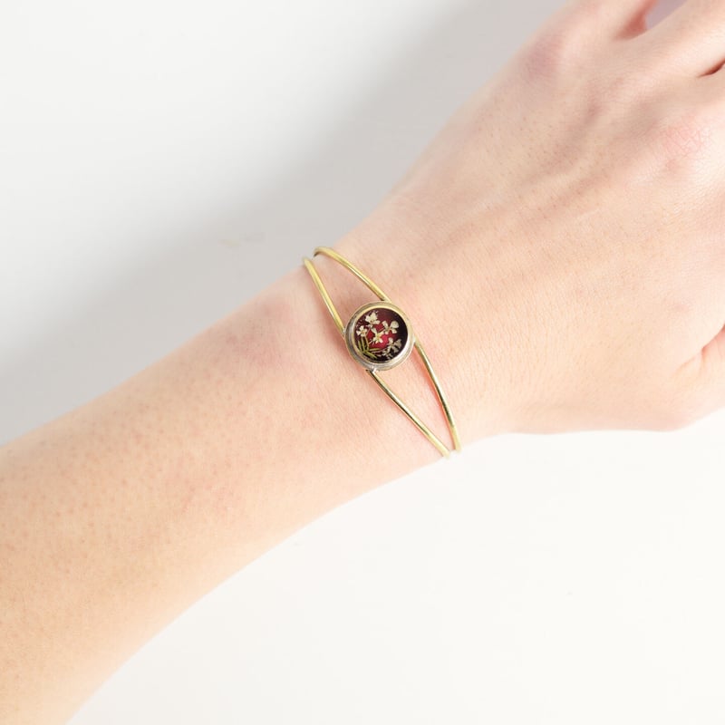 Gustavo flower extrafine bracelet round-GOLD |