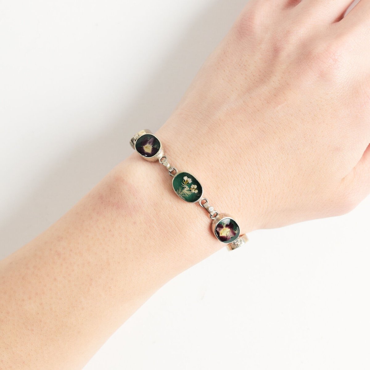 柔らかな質感の Gustavo Flower Chain Bracelet-SILVER | deernaka アクセサリー