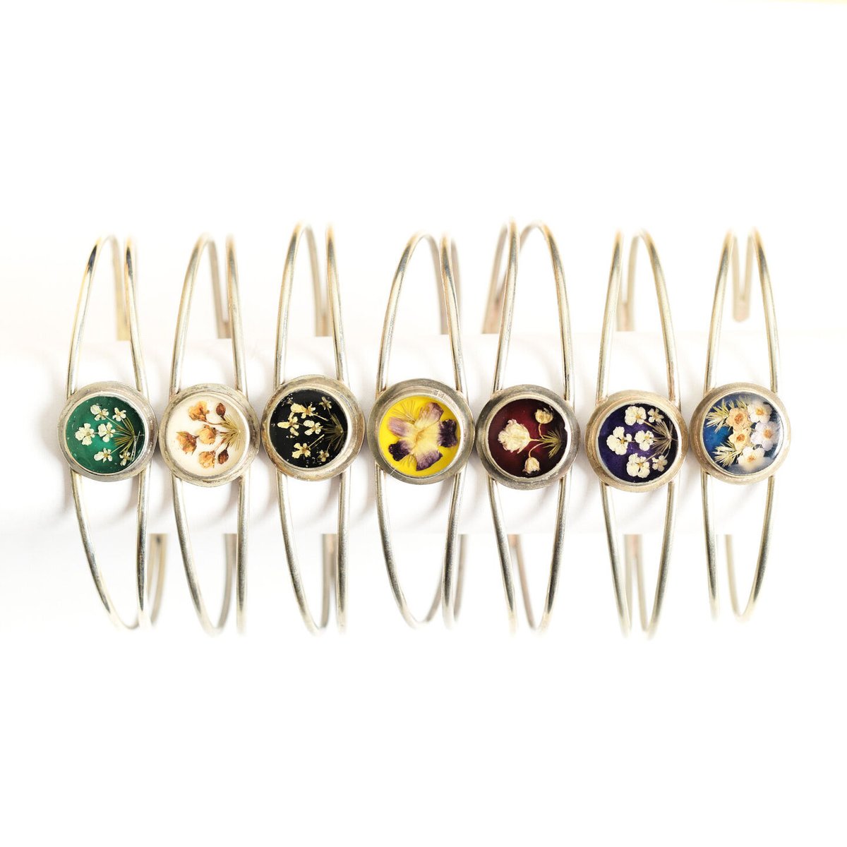 Gustavo flower extrafine bracelet round-SILVER
