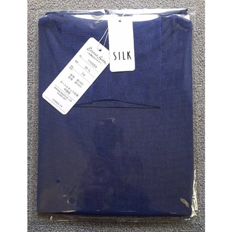 シルクメッシュ長袖タートルTシャツ