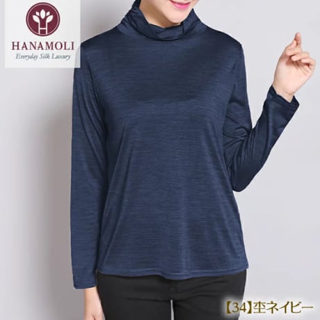 シルクルーズネックタートルTシャツ
