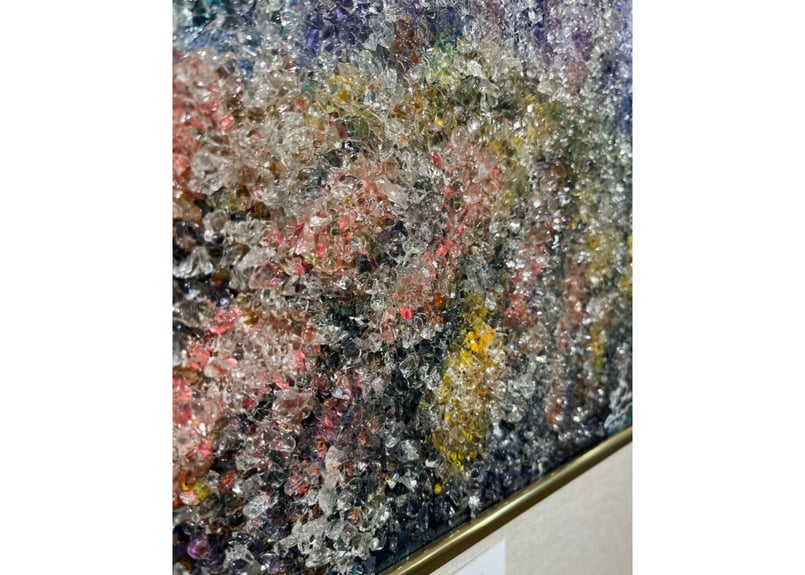 サトチヒロさん　水晶アート シルバーフレーム 水晶の山 | Artston gallery