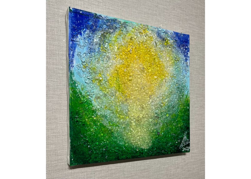 SIGNWIN フレームキャンバスプリント ウォールアート レッド ブルー