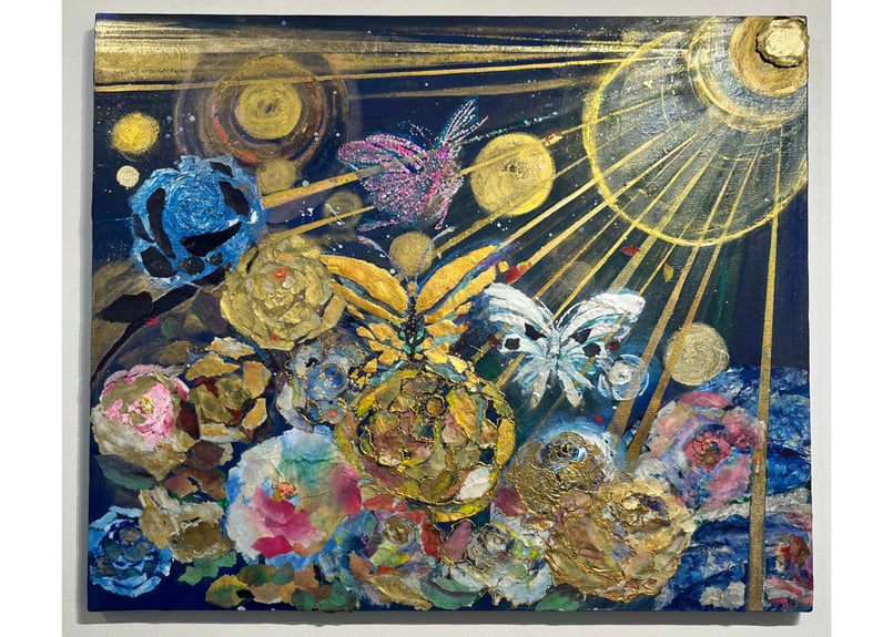 宇宙のお花畑に住む蝶々 | Artston gallery