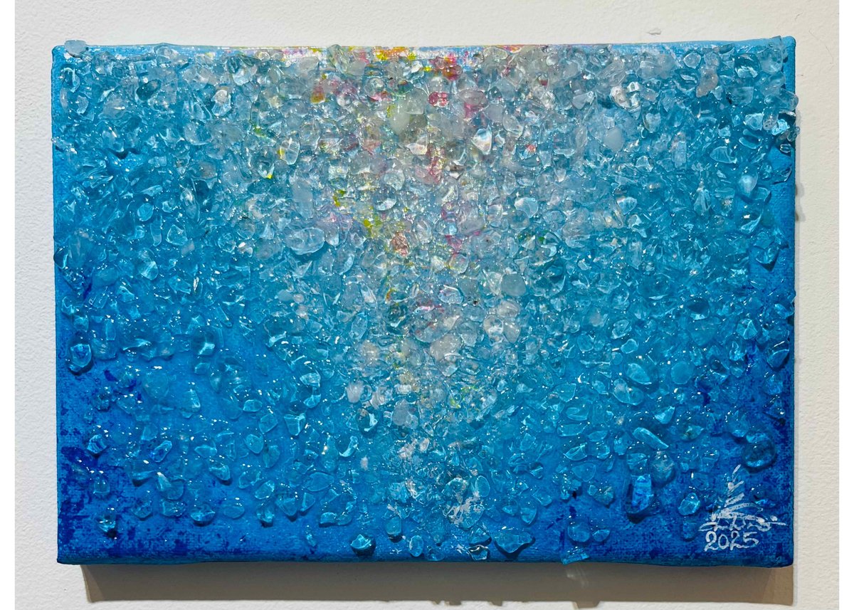 ○Crystal veil 絵画原画+天然石 ○Crystal veil 絵画原画+天然石