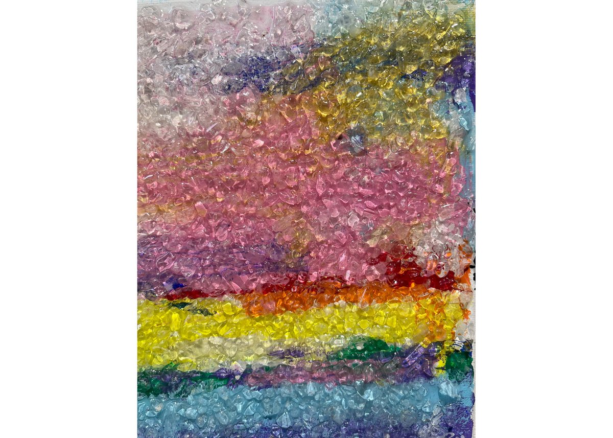 ○Crystal veil 絵画原画+天然石 ○Crystal veil 絵画原画+天然石