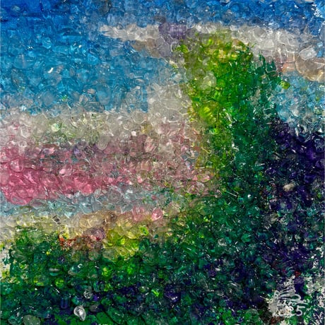 ○波間の藍晶石　　絵画原画+Powerストーン 楽天市場】藍晶石の通販