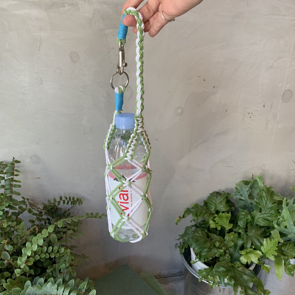 BOTTLE HOLDER_SV マクラメ編みボトルホルダー | CROPE STORE