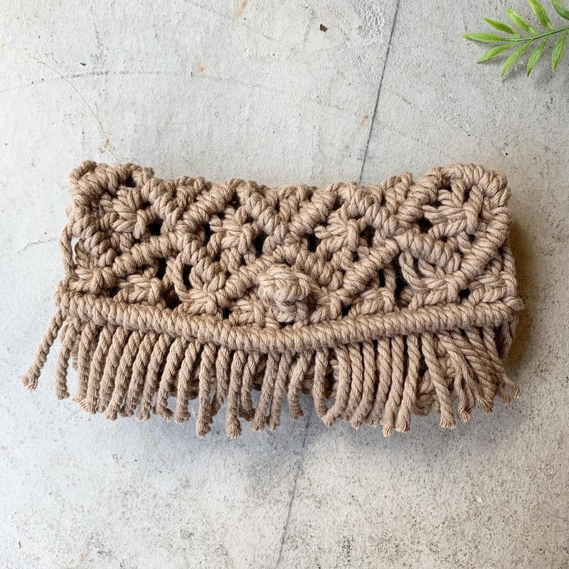 MINI SHOULDER/POUCH BAG 2WAY マクラメ編みバッグ | CROPE