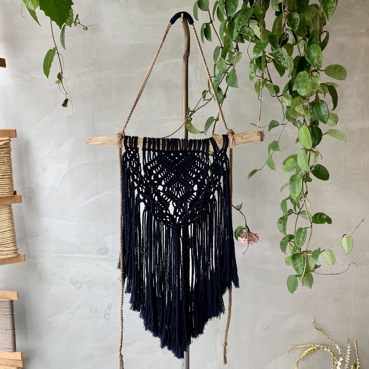 NO．369『マクラメふくろう・流木ハンガー・タペストリー』