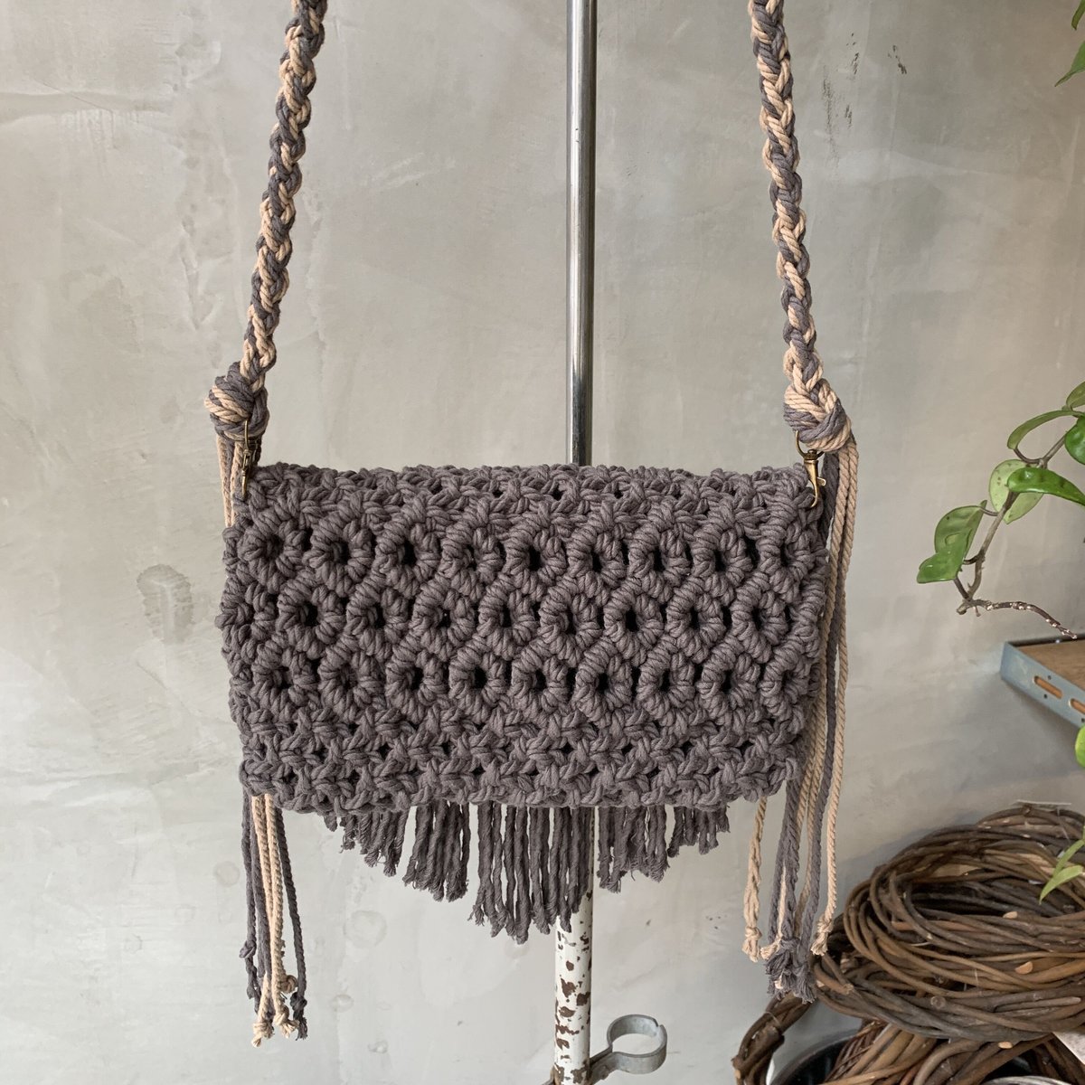SHOULDER BAG マクラメ編みバッグ | CROPE STORE